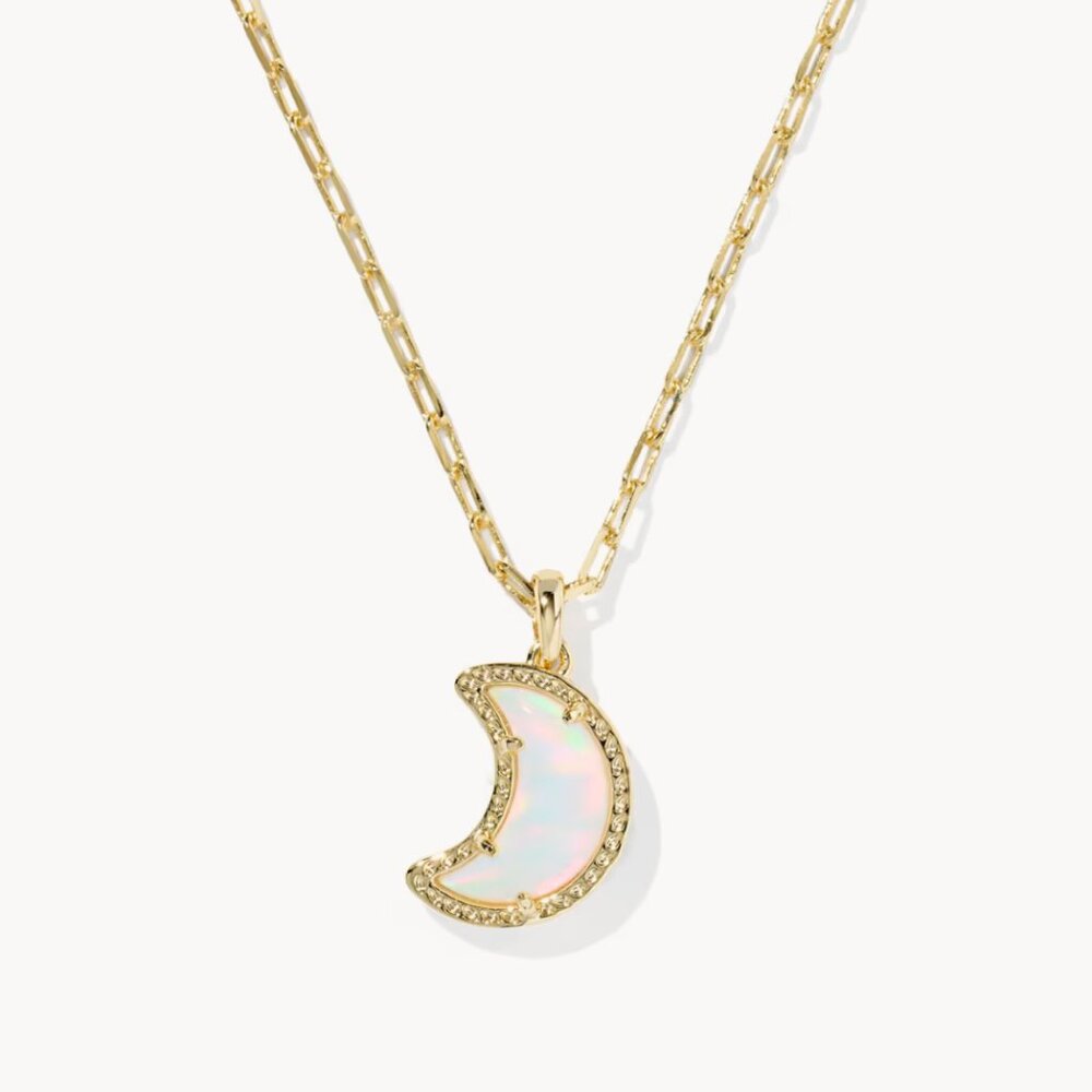 Kendra Scott Moon Gold Short Pendant Necklace NWT